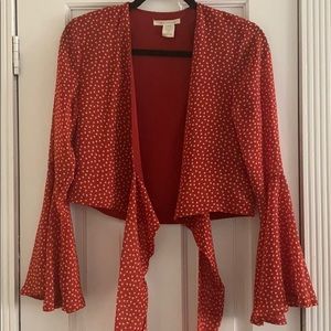 Super cute UO front tie top! Double lined.